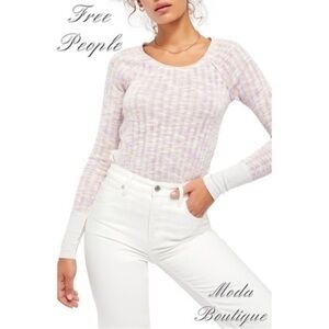 Free People Space Out Long Sleeve Knit Top